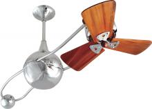 Matthews Fan Company B2K-CR-WD - Brisa 2000 - Rotational Ceiling Fan (Interior) - Polished Chrome Finish - Mahogany Tone Blades