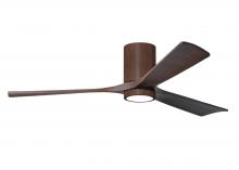 Matthews Fan Company IR3HLK-WN-WA-60 - Irene-3HLK-60" Three Blade Flush Mount Paddle Fan-5CCT Integrated LED-Walnut Tone Finish