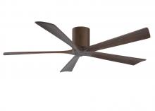 Matthews Fan Company IR5H-WN-WA-60 - Irene-5H - 60" Five Blade Flush Mount Paddle Fan - Walnut Tone Finish - Walnut Tone Blades
