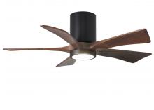 Matthews Fan Company IR5HLK-BK-WA-42 - Irene-5HLK-42" Five Blade Flush Mount Paddle Fan-5CCT Integrated LED-Matte Black Finish