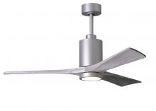 Matthews Fan Company PA3-BN-BW-52 - Patricia-3-52" Three Blade Ceiling Fan-5CCT Integrated LED-Brushed Nickel Finish