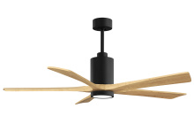 Matthews Fan Company PA5-BK-LM-60 - Patricia-5-60" Five Blade Ceiling Fan-5CCT Integrated LED-Matte Black Finish