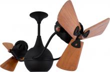 Matthews Fan Company VB-BK-WD - Vent Bettina - Rotational Ceiling Fan - Matte Black Finish - Mahogany Tone Blades