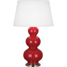 Robert Abbey RR42X - Ruby Red Triple Gourd Table Lamp