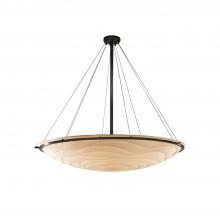 Justice Design Group PNA-9697-35-WAVE-DBRZ-LED6-6000 - 48" LED Pendant Bowl w/ Ring