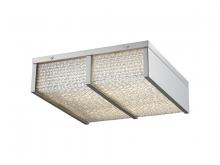 Avenue Lighting HF1125-BN - Cermack St. 17"  Square Flush Mount in Brushed Nickel with Textured Glass