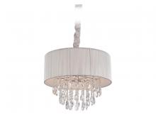 Avenue Lighting HF1506-SLV - Vineland Ave. 19" Chandelier with  Silver Silk String Shade