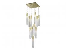 Avenue Lighting HF1905-13-BOA-BB - Boa  13 Light Multi Pendant in Brushed Brass with Studded Glass