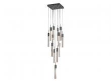 Avenue Lighting HF1905-13-GL-DBZ - The Original Glacier Collection 13 Light Multi Pendant in Dark Bronze with Bubbled Crystal