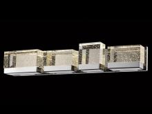 Avenue Lighting HF3004-PN - The Original Glacier Avenue 33" LED Vanity Bath Bar in Polished Nickel with Bubbled Crystal Shad