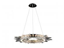 Avenue Lighting HF3027-PN - Aspen 27" LED Pendant in Polished Nickel with Bubbled Crystal Accent