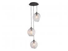 Avenue Lighting HF8143-DBZ-CL - Sonoma Ave. 3-Light Multi Pendant with Clear Glass and Dark BronzeAccents