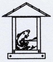 Arroyo Craftsman TRC-9TRM-BZ - 9" timber ridge column mount with trout filigree