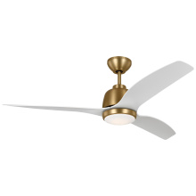 Visual Comfort & Co. Fan Collection 3AVLR54SBD - Avila 54" Dimmable Integrated LED Indoor/Outdoor Satin Brass Ceiling Fan with Light Kit