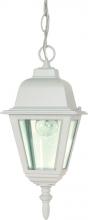 Nuvo 60/487 - Briton; 1 Light; 10 in.; Hanging Lantern with Clear Glass; White Finish