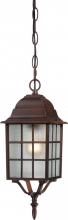 Nuvo 60/4912 - Adams; 1 Light; 16 in.; Outdoor Hanging with Frosted Glass; Rustic Bronze Finish