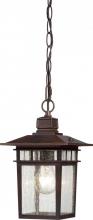 Nuvo 60/4955 - Cove Neck; 1 Light; 12 in.; Outdoor Hang with Clear Seed Glass; Rustic Bronze Finish