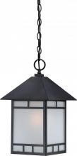 Nuvo 60/5604 - Drexel; 1 Light; Outdoor Hanging Fixture with Frosted Seed Glass; Stone Black Finish