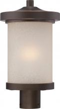 Nuvo 62/644 - Diego; LED Outdoor Post with Satin Amber Glass; Mahogany Bronze Finish