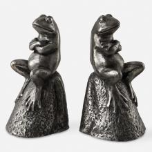 Uttermost 18150 - Uttermost Daydreaming Frogs Aged Silver Bookends Set/2