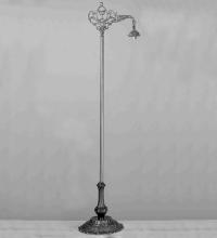 Meyda White 10847 - 60" High Victorian Bridge Arm Floor Lamp