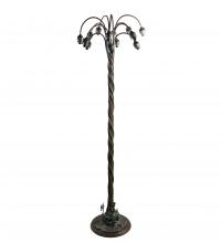 Meyda White 10881 - 61" High Bronze Lily 12 Light Floor Base