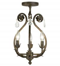 Meyda White 116704 - 12" Wide Antonia 3 Light Chandelier