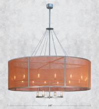 Meyda White 119090 - 108" Wide Cilindro Rame Chandelier