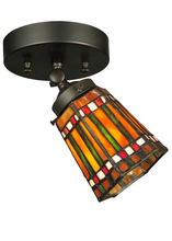 Meyda White 131025 - 5"-9" Wide Prairie Corn Adjustable Flushmount