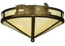 Meyda White 136032 - 16" Wide Train Flushmount