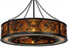 Meyda White 137949 - 44" Wide Personalized Black Dog Lodge Chandel-Air