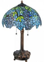 Meyda White 139606 - 25" High Tiffany Wisteria Table Lamp