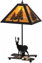 Meyda White 153127 - 21" High Lone Deer W/Lighted Base Table Lamp