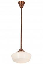 Meyda White 179939 - 12" Wide Revival Schoolhouse Traditional Globe Pendant