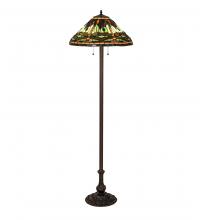 Meyda White 242786 - 62" High Tiffany Dragonfly Floor Lamp