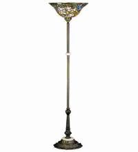 Meyda White 31122 - 70" High Tiffany Rosebush Torchiere