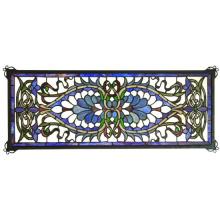 Meyda White 78104 - 29" Wide X 11" High Antoinette Transom Stained Glass Window